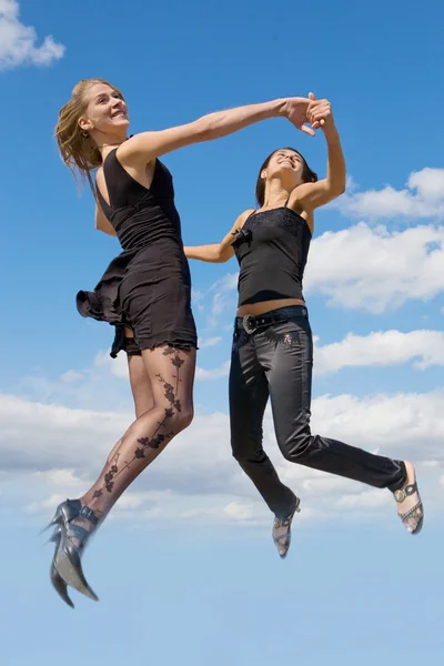 Saltando meninas — Fotografia de Stock
