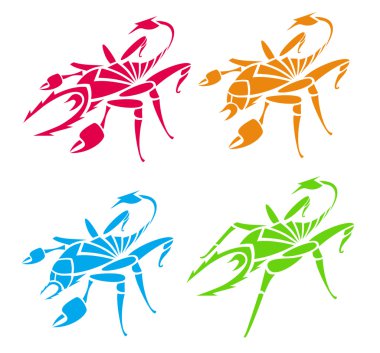 Scorpions and spiders clipart