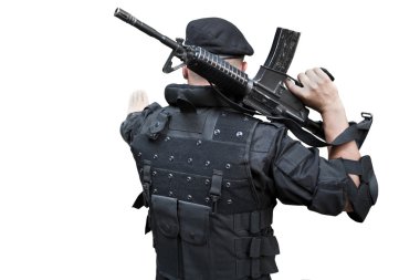 Warrior with the M4 rifle clipart