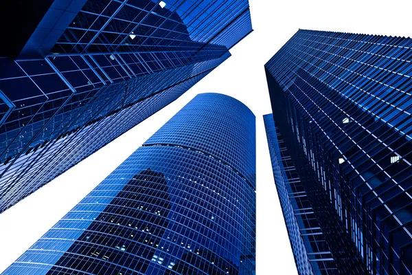 Tres modernas torres de rascacielos — Foto de Stock