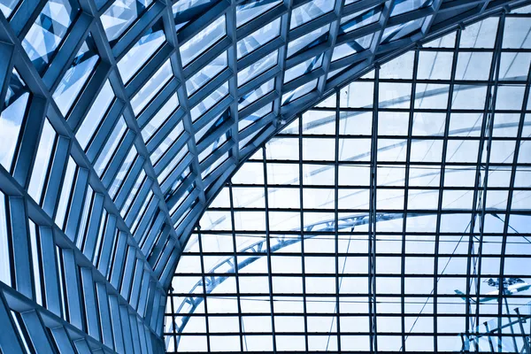 Abstrakt blå taket interiör — Stockfoto