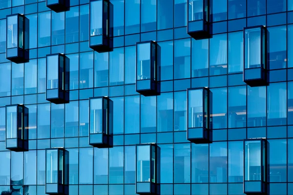 Skörd av blå vägg nya transparenta affä — Stockfoto
