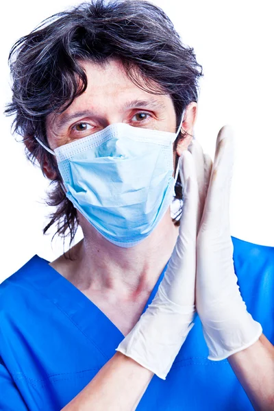 The portrait of doctor applauds — Stock Photo, Image