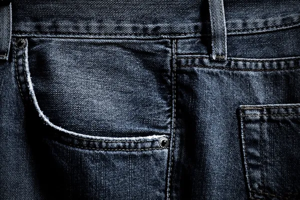 Svarta jeans ficka — Stockfoto