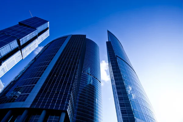 Modern skyscrapers at evening — Stock Photo, Image