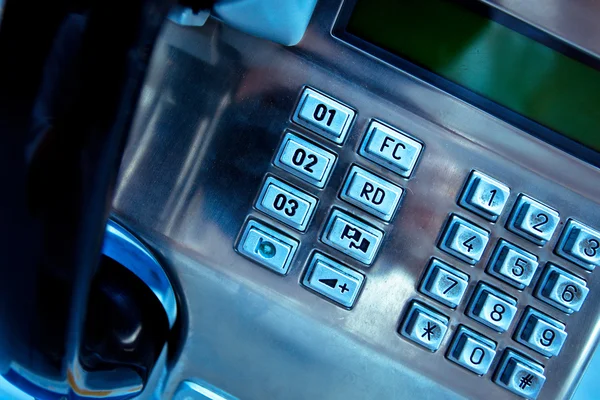 stock image Close-up of blue telephone