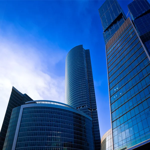 Modern skyscrapers at evening — Stock Photo, Image