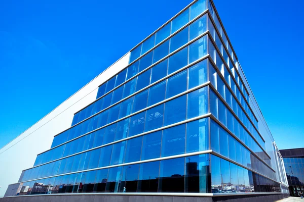 Современный синий угол офиса — стоковое фото