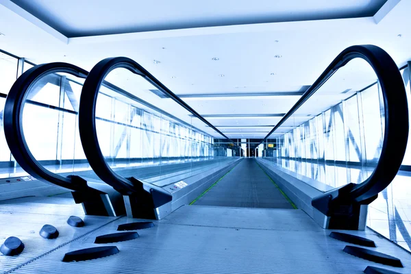 Empty gray escalator — Stock Photo, Image