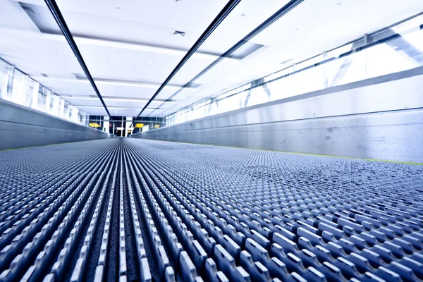 Camera lay on escalator view — Stock Photo, Image