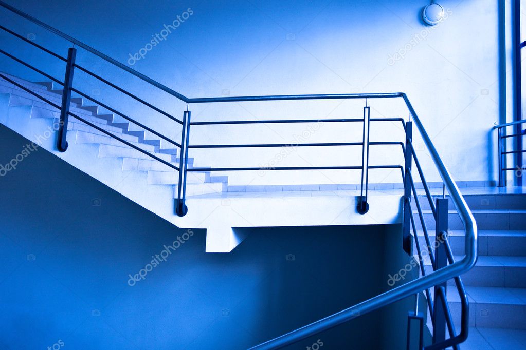 Empty stairs in office