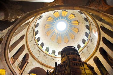 Dome in the church of the Holy Sepulchre clipart
