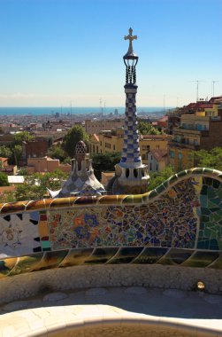 Spice-cake houses in Park Guell clipart