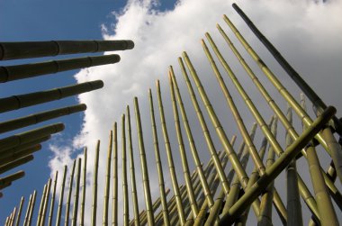 Bamboo construction clipart