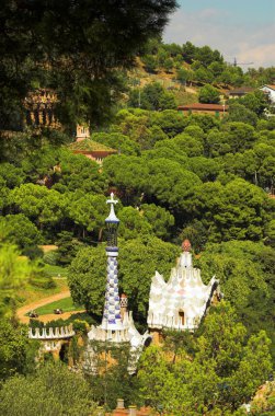 Spice-cake houses in Park Guell clipart