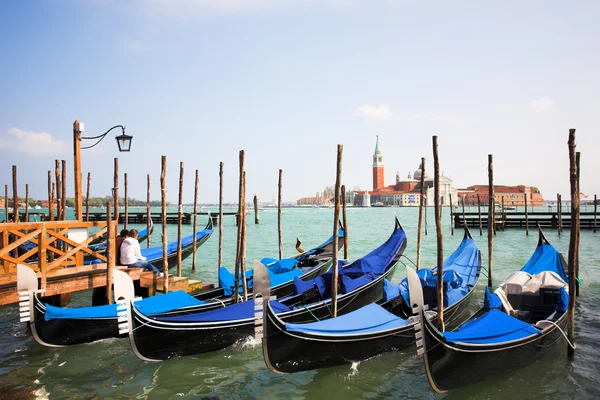 Venedig - Italien, Gondeln — Stockfoto