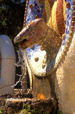 Dragon in Park Guell clipart