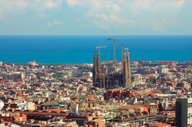 Panorama in Barcelona clipart