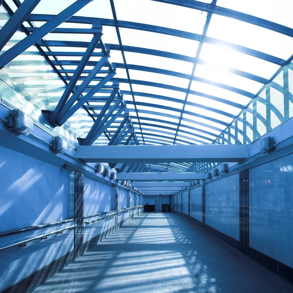 Blue corridor — Stock Photo, Image