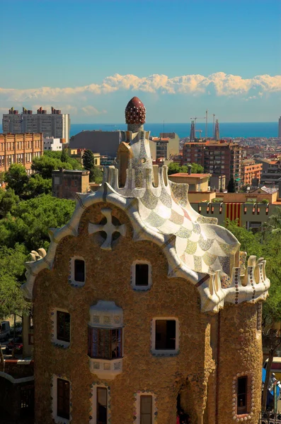 Spice-cake house in Park Guell — Stock Photo, Image