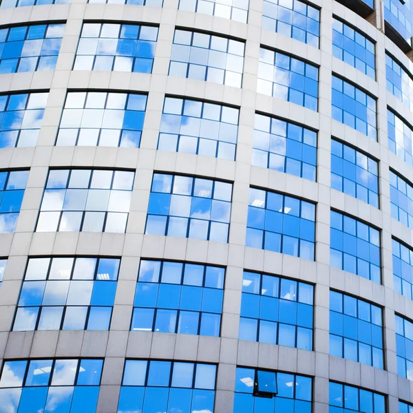 Detalhes abstratos do edifício azul — Fotografia de Stock