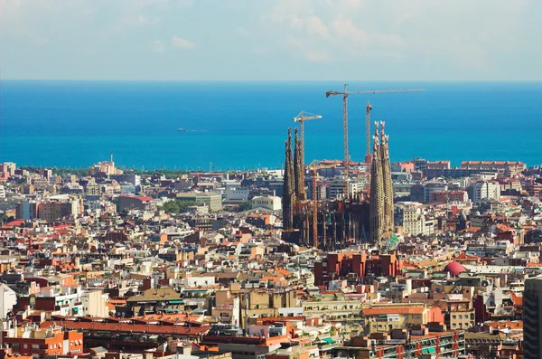 Panorama i barcelona, — Stockfoto