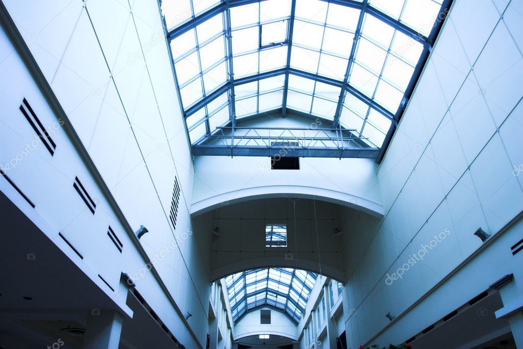 Ceiling inside modern office
