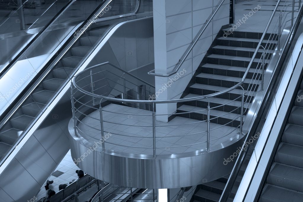 Escalator and stairs — Stock Photo © babenkodenis #1331119