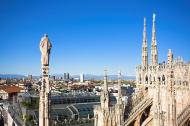 Panorama from Duomo roof, Milan, Italy clipart