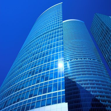 New skyscraper in moscow city clipart