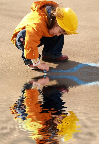 stock image Painting girl