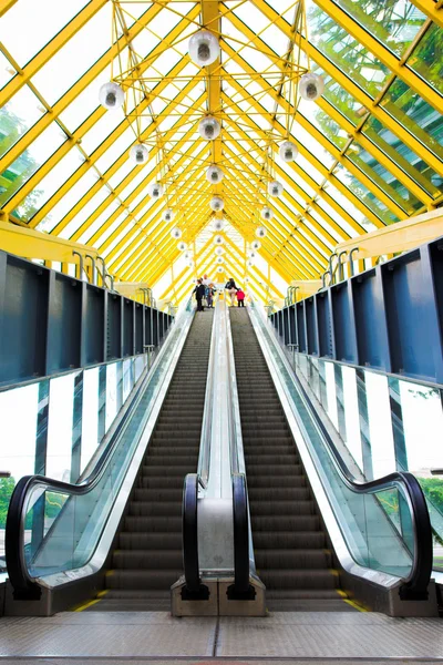Mooving escalators and stairs — Stock Photo, Image