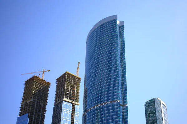 Bygg skyskrapor i Moskva — Stockfoto
