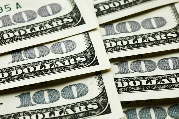 One hundred dollar banknotes — Stock Photo, Image