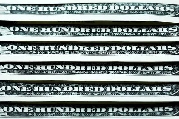 One hundred dollar banknotes — Stock Photo, Image