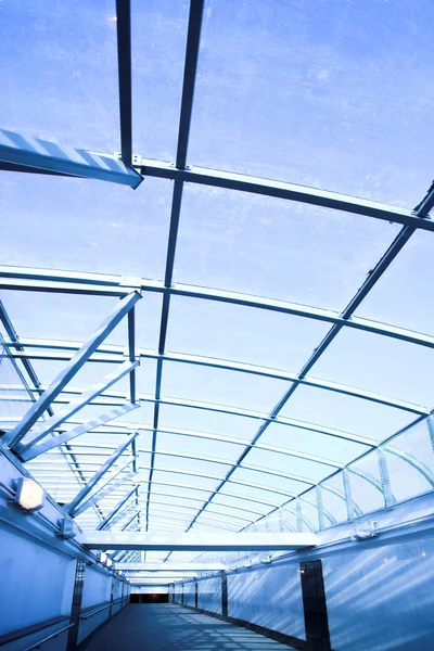 Blue corridor, mooving — Stock Photo, Image