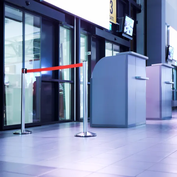 Blue gate 3 in airport — Stock Photo, Image