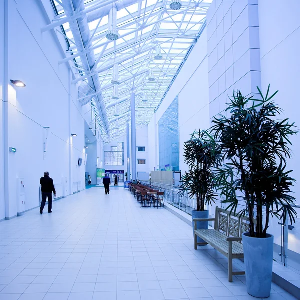 Blue hall of office centre — Stock Photo, Image