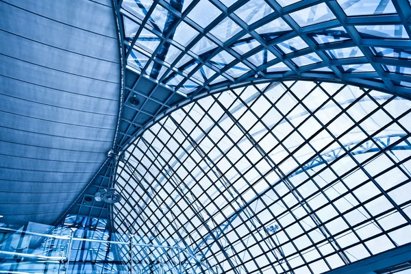Abstrakt blå taket interiör — Stockfoto