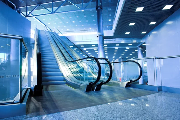 Escalators in exhibition Royalty Free Stock Images