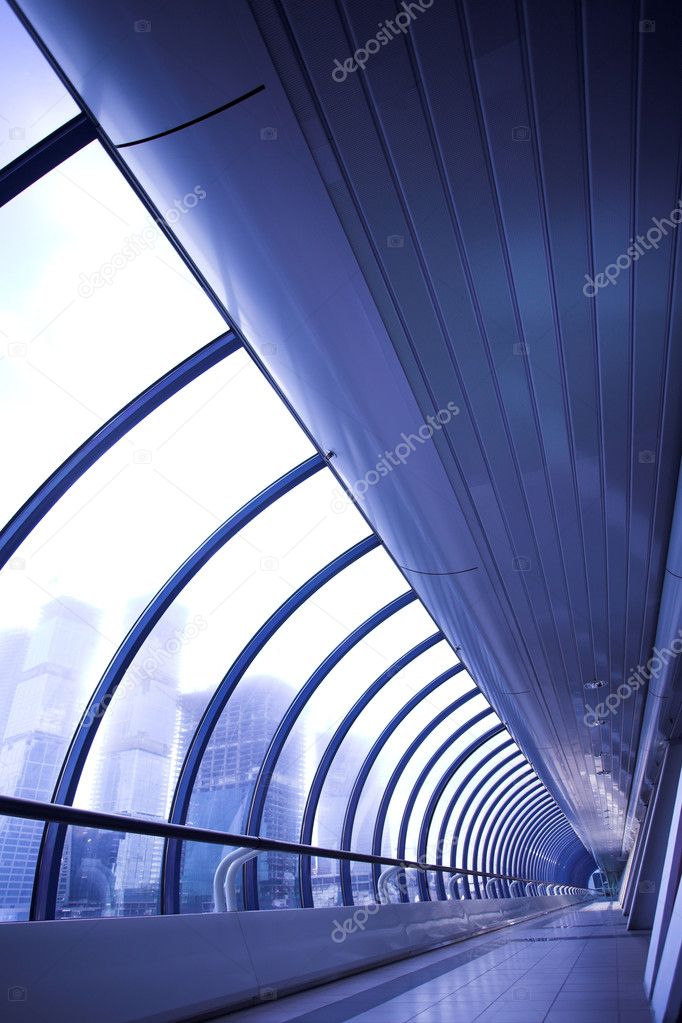 Violet glass corridor