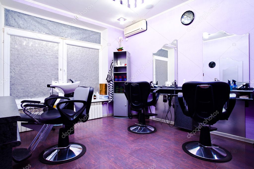 Armchairs in hairdressing salon