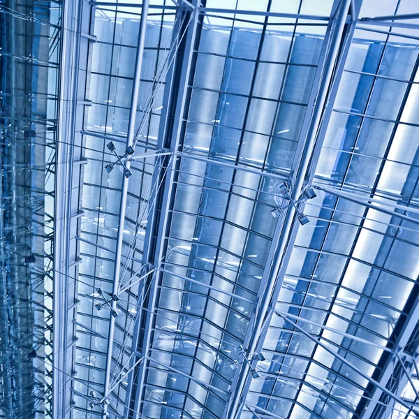 Abstracto techo y pared azul — Foto de Stock