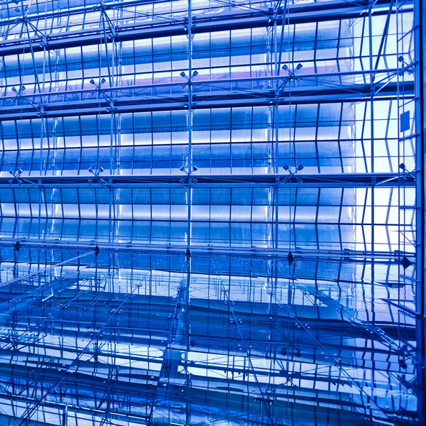 Αφηρημένη μπλε ανώτατο όριο και τοίχο — Φωτογραφία Αρχείου