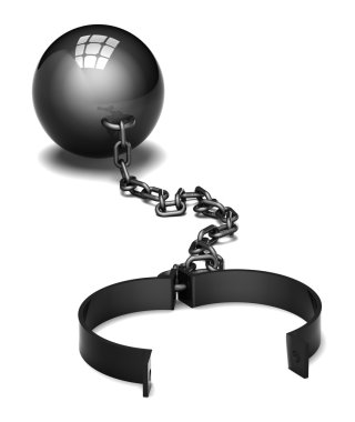 Ball and chain clipart