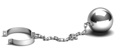 Ball and chain clipart