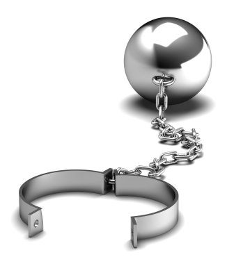 Ball and chain clipart