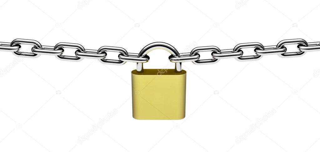 Metal chain and lock