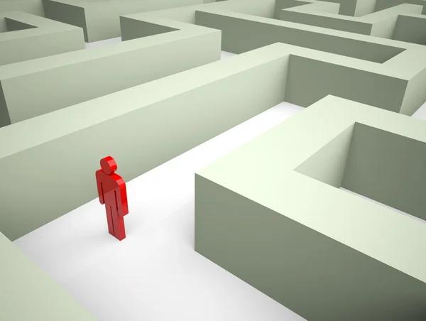 stock image Man in maze