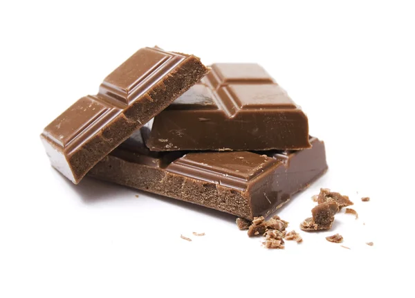 Milk chocolate blocks — Stock Photo, Image